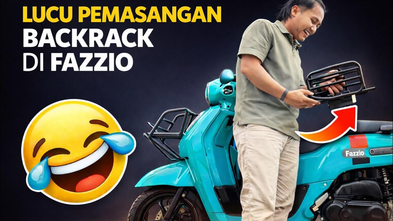 PEMASANGAN BACKRACK DI YAMAHA FAZZIO
