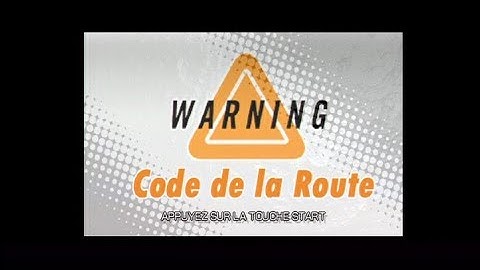 [PSP] Introduction du jeu "Warning : Code de la Route" de Anuman Interactive (2008)