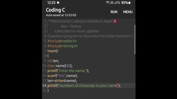 Program to illustrate the strlen function in || How to find string length in c #c #coding