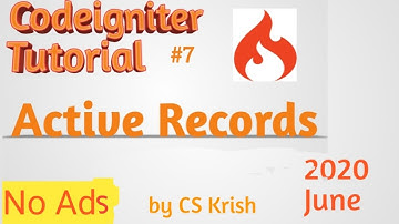 Active Records in Codeigniter in Hindi