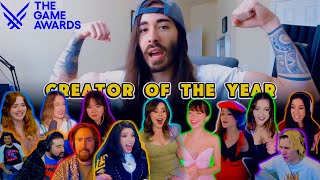 Streamers React To MOISTCR1TICAL Win Content Creator Of The Year At The Game Awards 2025