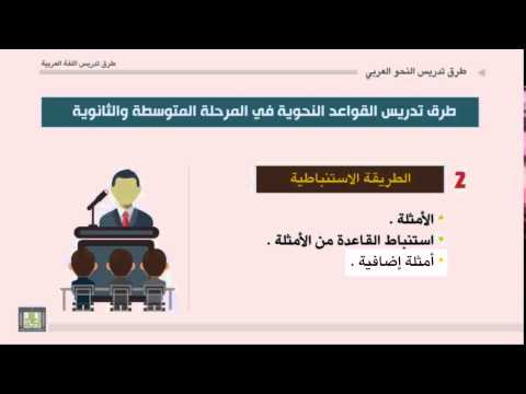 طرق تدريس اللغة العربية الوحدة 8 تدريس قواعد النحو العربي في مرحلتين المتوسطة والثانوية