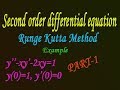 Runge kutta method second order differential equation simple example(PART-1)