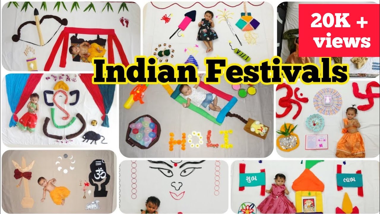 19 Indian Festivals Theme Baby PhotoShoot Ideas
