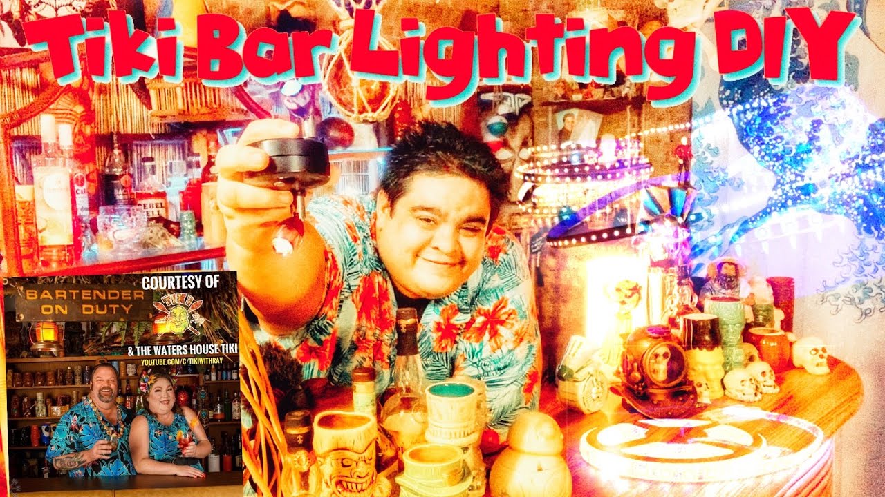 Inspiration for Tiki Bar DIY Lighting & Home Tiki Bar Tour - Featuring The Water House of Tiki