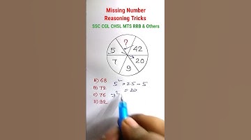 Missing Number || Reasoning For SSC || #ssccgl #sscgd #reasoning #shorts