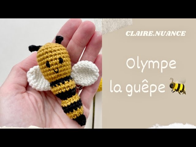 Amigurumi Guêpe ou Abeille au crochet: changement de couleurs en intarsia -  YouTube