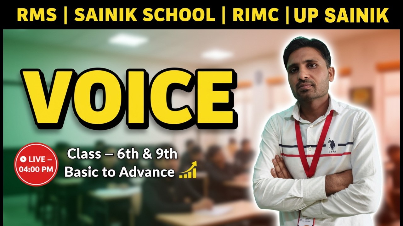 🔴 Voice (Active & Passive) | Complete Concept Live Class #sainikschoolentrancecoaching
