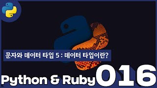 16 Python \& Ruby   문자와 데이터 형 5  데이터 타입이란