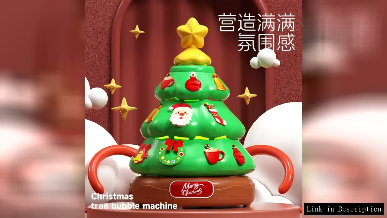 Automatic Bubble Machine with Music Christmas Tree Model Light Spray Bubbles Outdoor Party Toys for