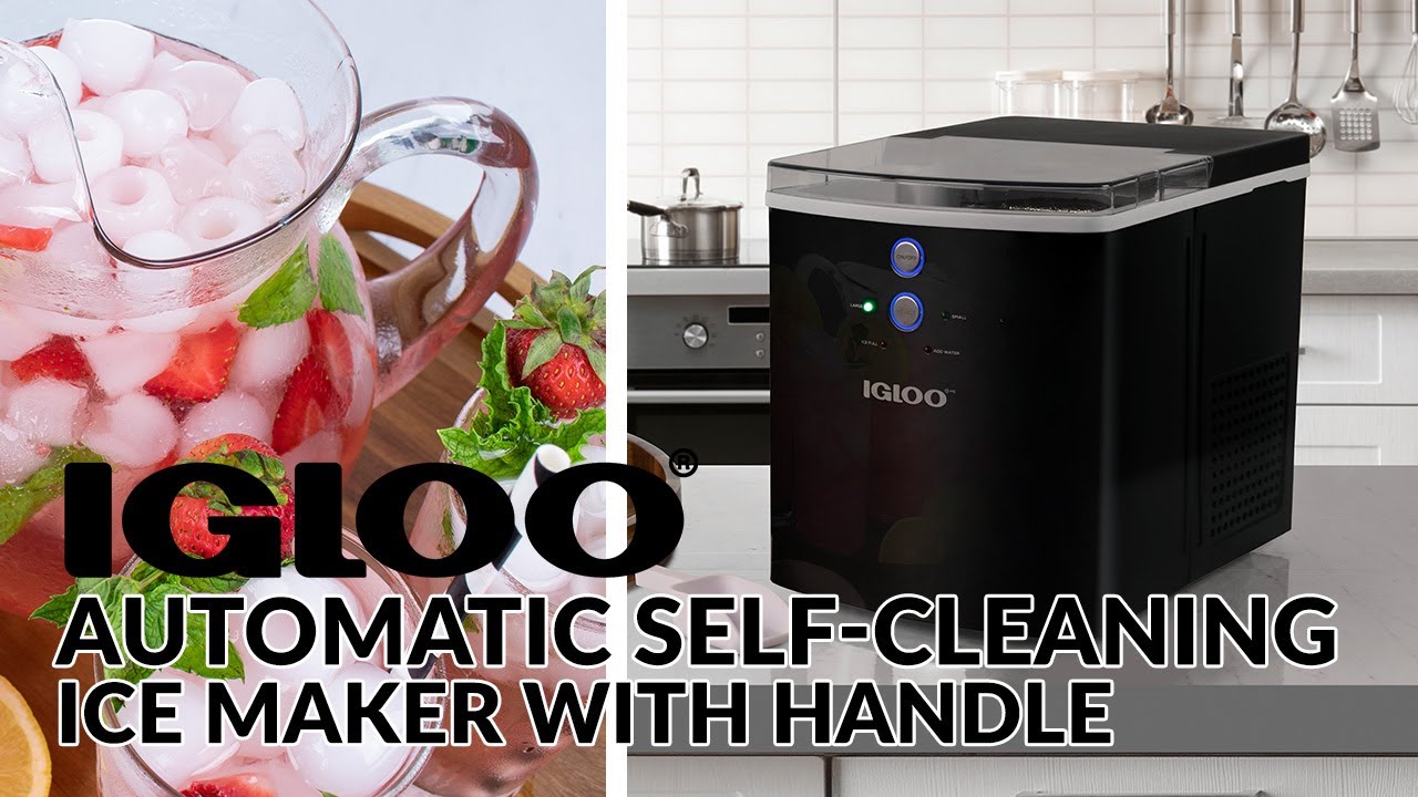 Igloo ICEB33SL Large-Capacity Automatic Portable Electric Countertop Ice  Maker Machine, 33 Pounds in 24 Hours, 9 Ice Cubes Ready in 7 minutes, With