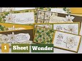 Slimline Christmas Cards - a Double One Sheet Wonder Template to Make 10 Cards Quickly