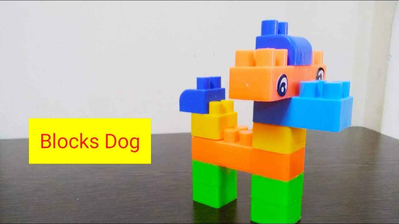 Building blocks for kids//Blocks for kids//Block Building Dog