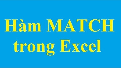 Hàm MATCH trong Excel -Taimienphi.vn