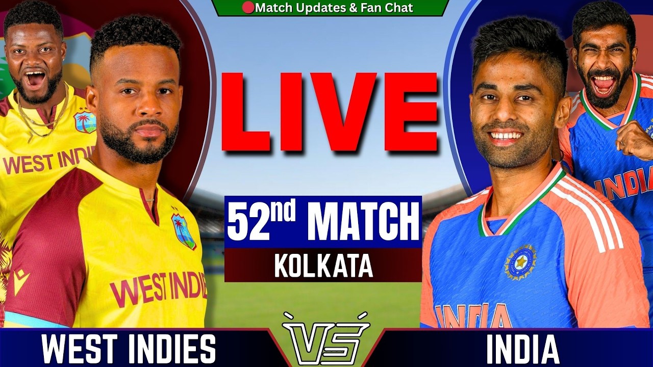 Live: INDIA vs West Indies,  T20 World Cup | Live Cricket match Today | IND vs WI Live | 2nd inng