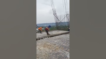 Hauling and Installation of rebars for flat slab bottom bars. #construction #shorts