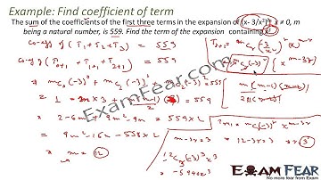 Maths Binomial Theorem part 16 Examples CBSE Class X1