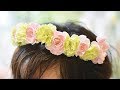 [カチューシャ]生花を使った簡単可愛い花かんむり♡