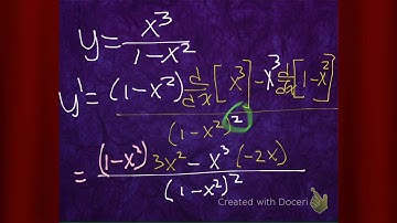 Quotient rule using derivative rules example 1