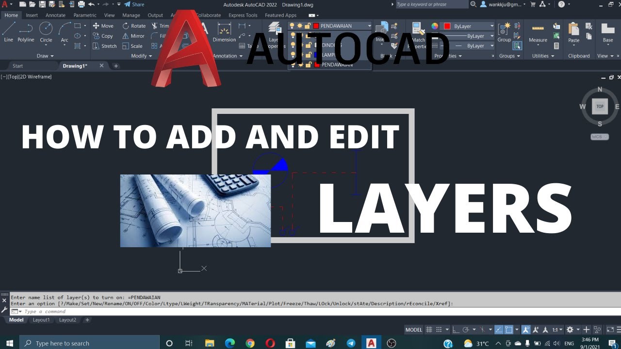AUTOCAD - HOW TO ADD AND EDIT LAYER - YouTube