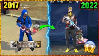 FREE FIRE PLAYERS 2017 VS 2022⚡⚡ - @SK SABIR GAMING Old Uid vs New Id | Garena free fire [PART 66]