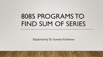 Program to add series in 8085 assembly language