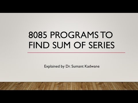 Program to add series in 8085 assembly language