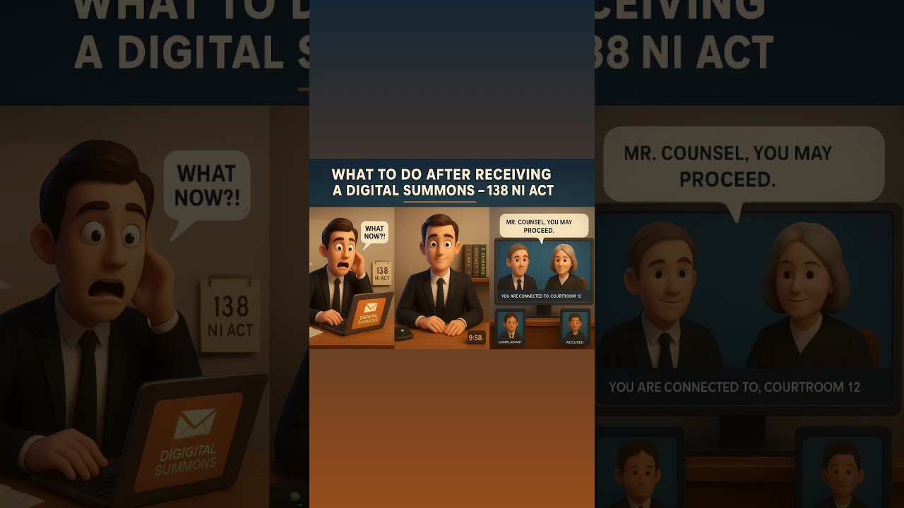 📩 What to Do After Receiving a Digital Summons – 138 NI Act (Cheque Bounce)⚖️ 
