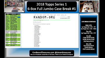 2018 Topps Series 1 Full Jumbo Case Break #1: Random Teams