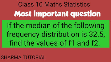 If the median of the following frequency distribution is 32.5, find the values of f1 and f2.