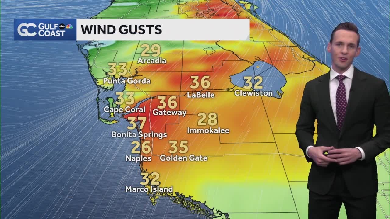 Line of storms move across the Gulf Coast Monday - March 10 - YouTube