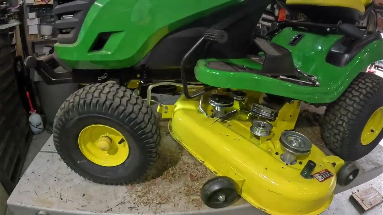 Blade Deck Belt Replacement John Deere S140 48 inch - YouTube