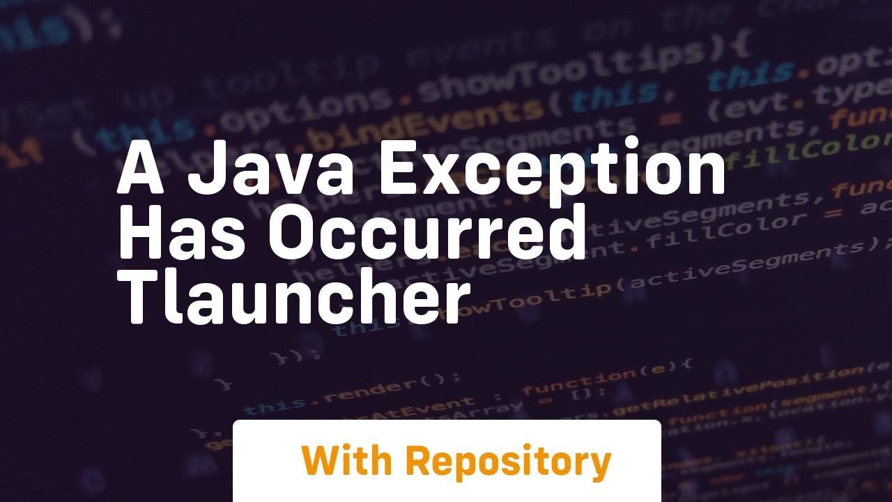 a java exception has occurred tlauncher - YouTube