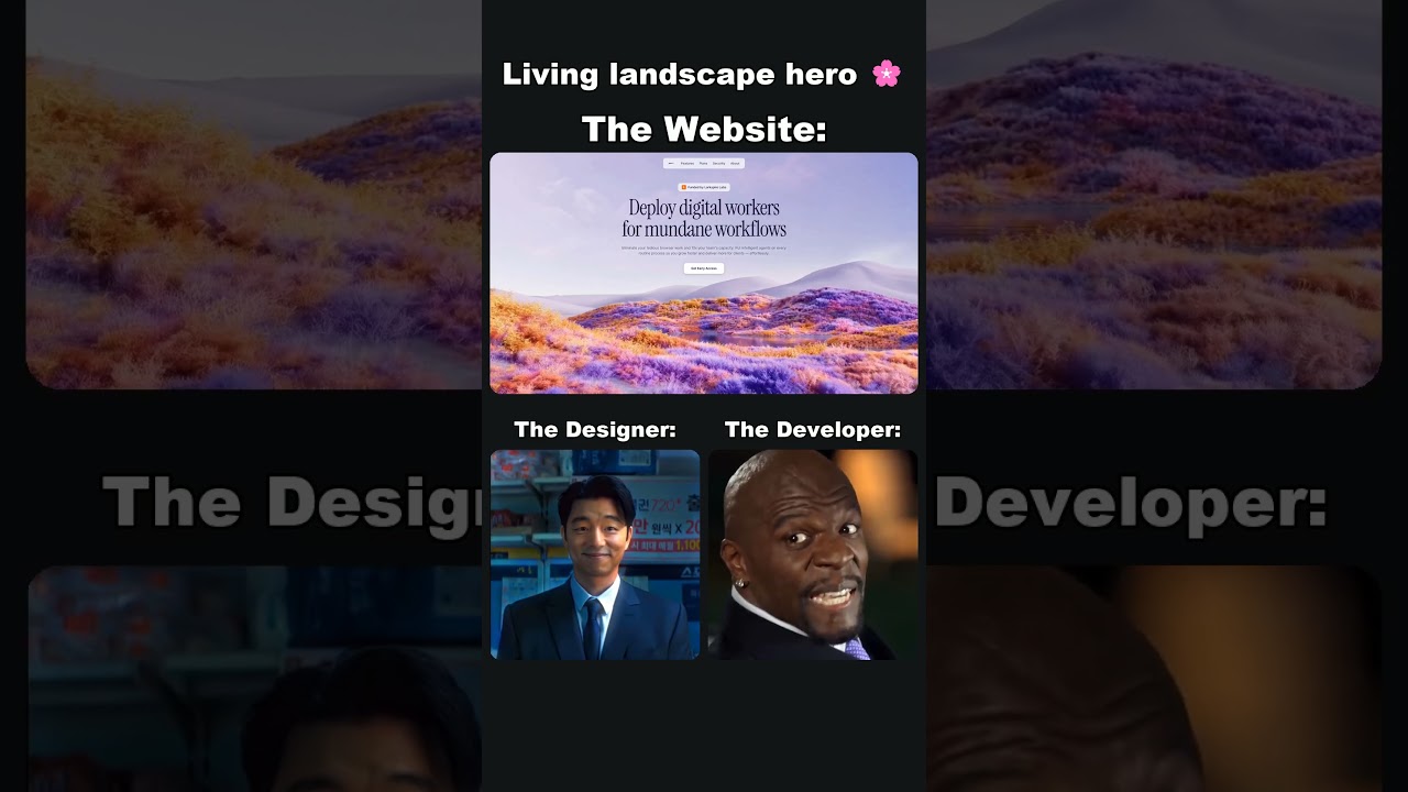 Living landscape hero 🌸 | The Designer vs The Developer