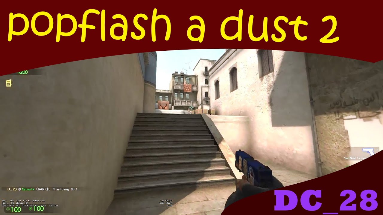 CS:GO Dust 2 Short pop flash - YouTube