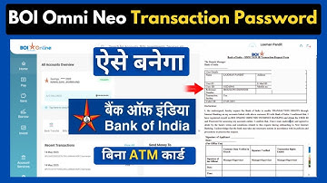How to set Transaction Password in BOI Omni Neo? | Step-by-Step Guide in Hindi