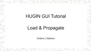 HUGIN Load &amp; Propagate Tutorial