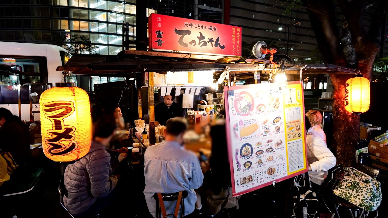 3 великолепных японских ларька! Близкий контакт с популярными ларьками с раменом в Хакате, Фукуока