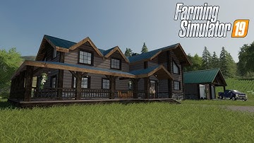 FS19 - Building the BIG American Ranch HOUSE - Farming Simulator 2019 ROLEPLAY New Mod