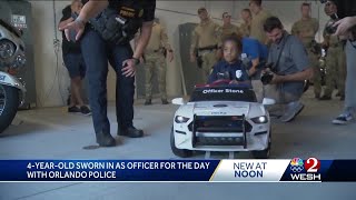 Orlando Police fulfil 4-year-old boy's dream of being an officer