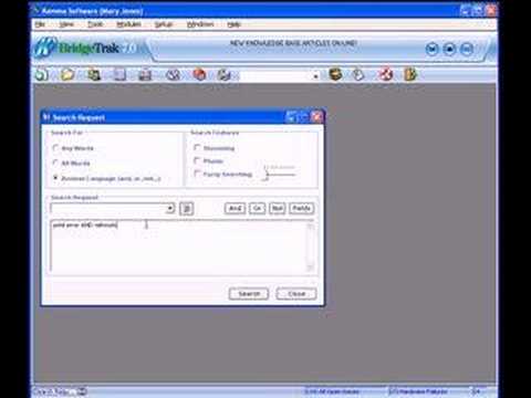 BridgeTrak Help Desk Software - Search Tool - YouTube