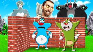 Oggy Makes Giant Wall To Save Jack From Dangerous Monsters | Rock Indian Gamer |