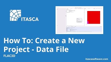 How To: Creating a New Project - Data File | FLAC3D