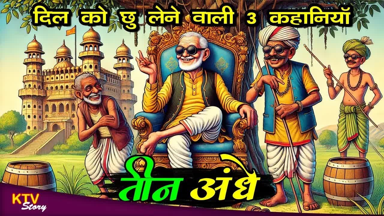 KTV558 तीन अंधे, TEEN ANDHE, MAN KO CHHU LENE WALI 3 KAHANIYAN, NEW MORAL STORY, @KTVSTORY