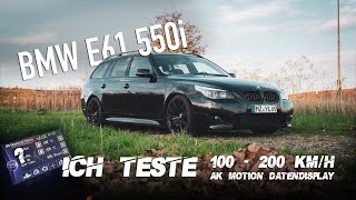 BMW E61 550i V8 💪 - AK Motion Datendisplay ⏱ 100 - 200 km/h  🚨 Wie viel PS hat er? / MEDIA 23