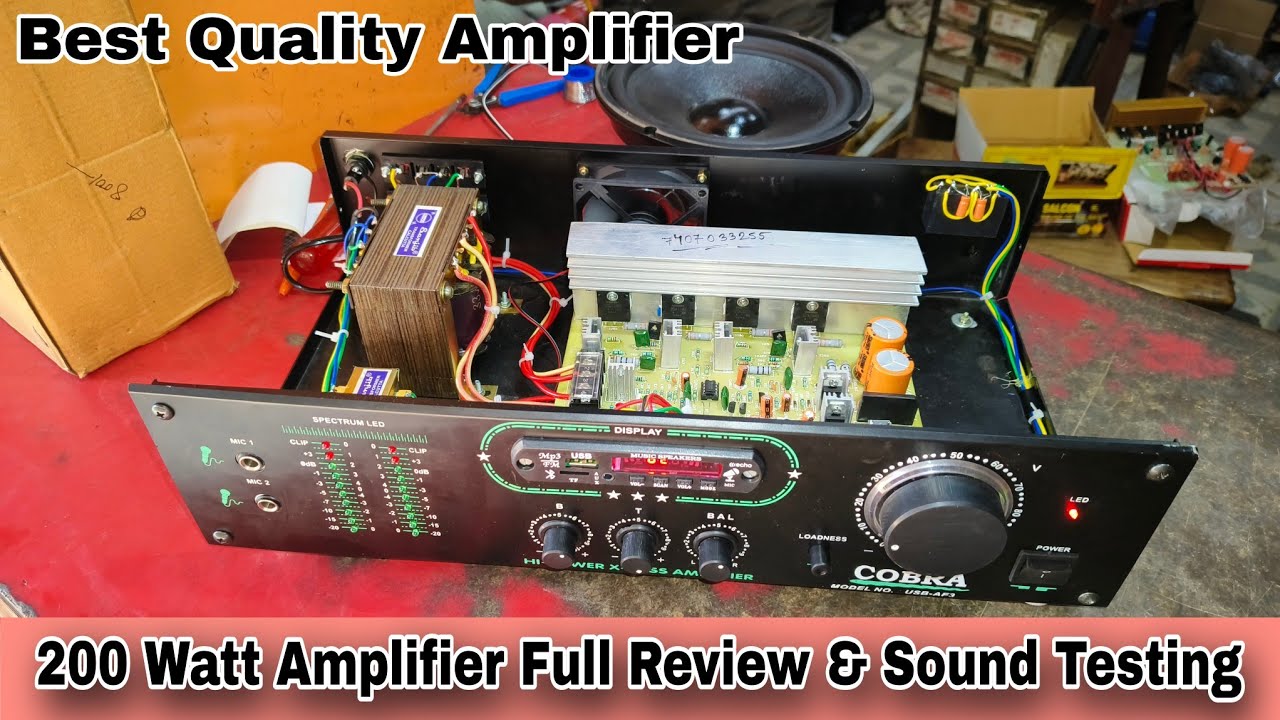 200 Watt Stereo Amplifier Full Review & Sound Testing || 100+100 W Amplifier || 200W Amplifier