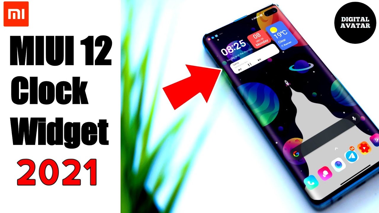 Miui 12 clock widgetspecial Miui 12 Clock widget for any redmi poco