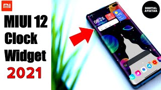 Miui 12 clock widget|special Miui 12 Clock widget for any redmi poco mobile|clock widget theme