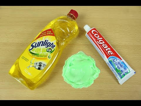 Dish Soap and Colgate Toothpaste Slime , How to Make Slime Soap Salt and Toothpaste, NO GLUE !!