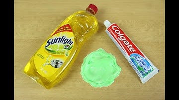 Dish Soap and Colgate Toothpaste Slime , How to Make Slime Soap Salt and Toothpaste, NO GLUE !!
